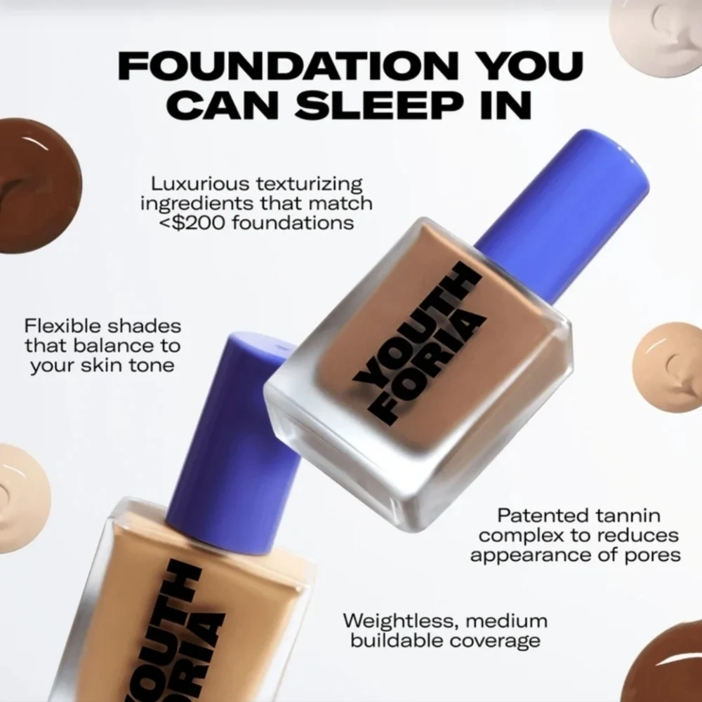 NIB Youth Foria Date Night Skin Tint Foundation 315